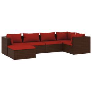 Garten-Lounge-Set (6-teilig) 3013633-11 Braun - Rot