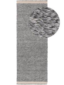 Tapis Kiah (matériau recyclé) Gris - 70 x 200 cm