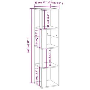 Eckregal 3008344 Beton Dekor - Höhe: 132 cm