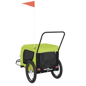 Remorque vélo pour chien 3028683-1 Noir - Vert - 68 x 74 x 134 cm