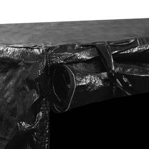 Hollywoodschaukel Abdeckung Schwarz - Metall - Polyrattan - 145 x 170 x 255 cm