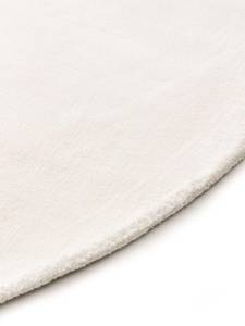 Tapis en viscose ovale Nela Blanc crème