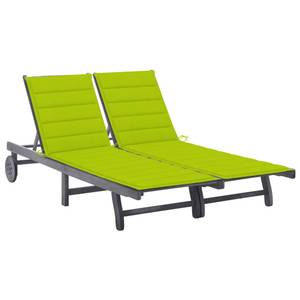 Chaise longue 3009264-2 Vert clair - Profondeur : 123 cm