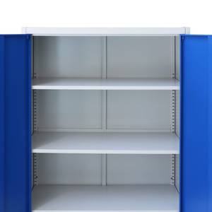 Aktenschrank 299865-2 Blau - Hellgrau - Höhe: 140 cm