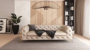 Chesterfield Sofa 3-Sitzer Klareno Beige