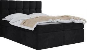 Boxspringbett mit Topper ARTENO Schwarz - Breite: 120 cm - H3