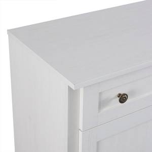 Buffet commode Caelus Ⅴ Blanc crème - Imitation chêne vieilli - Blanc