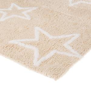 Waschbarer Baumwollteppich, STERNE Beige