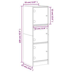 Highboard DE3017 Eiche Grau Dekor