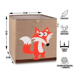 Lifeney Aufbewahrungsboxen 2er Set Fuchs Kunststoff - 1 x 2 x 2 cm