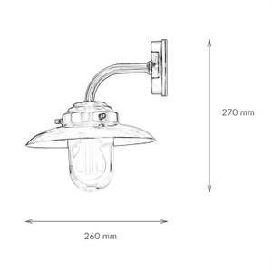 Wandlampe KAVALA Glas - Metall - 30 x 27 x 26 cm