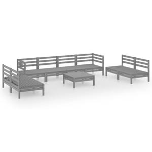 Garten-Lounge-Set Grau - Massivholz - Holzart/Dekor - 64 x 29 x 64 cm