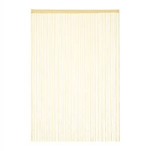5 x Fadenvorhang beige 145 x 245 cm Beige - Textil - 145 x 245 x 1 cm