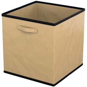 6x Faltbare Aufbewahrungs-Stoffbox Beige - Textil - 27 x 28 x 27 cm