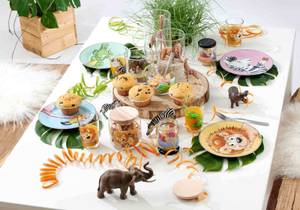 Kindergeschirr-Set Happy Zoo 4-teilig Pink