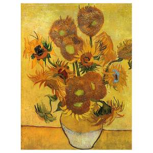 Leinwandbild Sonnenblumen Textil - 2 x 60 x 50 cm