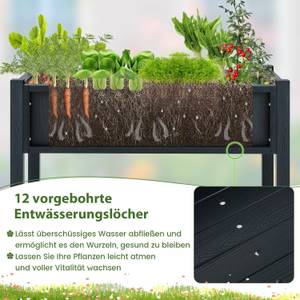 Blumenbeet SF6334TE Schwarz - Kunststoff - 45 x 73 x 86 cm