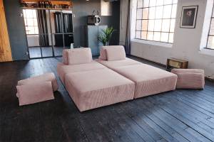 Modulsofa WIOLO SOFT 4 Module 4 Kissen Pink