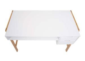 Schreibtisch K12 Weiß - Holz teilmassiv - 115 x 76 x 58 cm