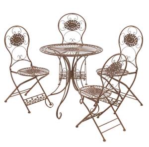 Chaises de jardin Mani Lot de 2 Marron