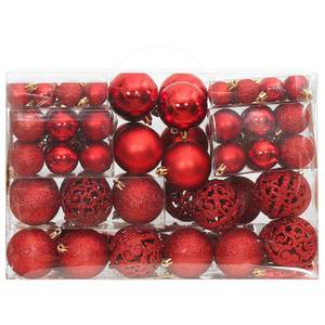 Boules de noël (111 pièces) 3030307 Rouge