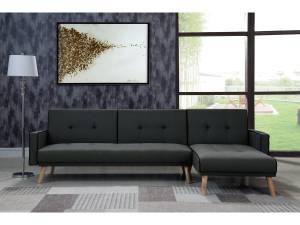 Ecksofa , Konvertirbar " Jules " 3 Sitze Grau - Textil - 148 x 75 x 275 cm