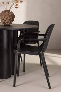 Essgruppe Olivia 33 (5-teilig) Schwarz - Massivholz - 110 x 75 x 110 cm