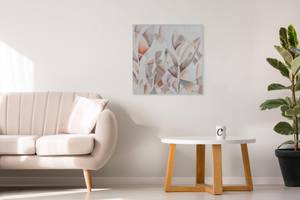 Acrylbild handgemalt Cool Summer Grau - Massivholz - Textil - 80 x 80 x 4 cm