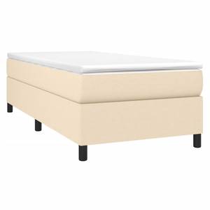 Cadre de lit 3016024-5 Noir - Blanc crème - Largeur : 100 cm