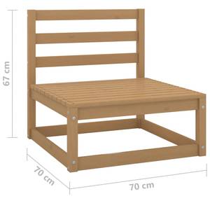 Garten-Lounge-Set (3-teilig) 3009909-1 Braun - Massivholz - Holzart/Dekor - 70 x 30 x 70 cm