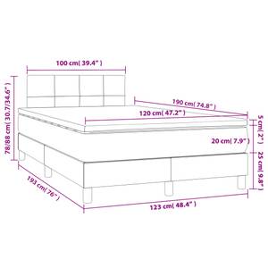 Boxspringbett 3017288-10 Creme - 123 x 193 cm