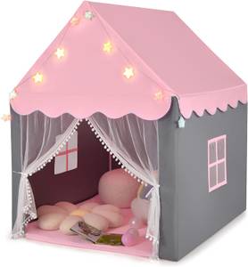 Kinderspielhaus mit Sternenlichter Pink