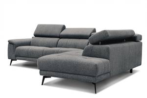 Ecksofa Fiero (5-Sitzer) Dunkelgrau