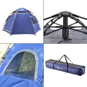 Campingzelt Nybro Blau - Kunststoff - 240 x 140 x 205 cm