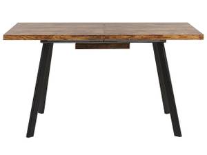 Table de salle à manger HARLOW Noir - Marron - Bois manufacturé - 90 x 76 x 140 cm