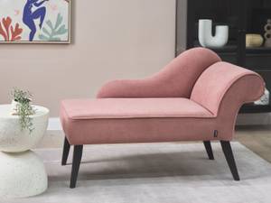 Chaiselongue BIARRITZ Schwarz - Pink - Armlehne davorstehend links - Ecke davorstehend rechts