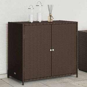 Gartenschrank DE971 Braun - Rattan - 45 x 45 x 83 cm