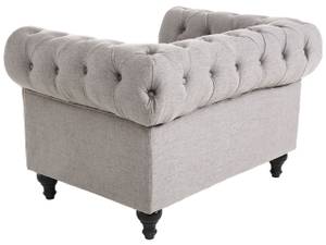 Sessel CHESTERFIELD Grau - Hellgrau - Eiche Dunkel - 110 x 70 x 75 cm