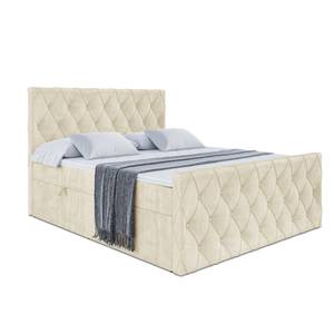 Boxspringbett - AMAY Beige - Breite: 120 cm - H3