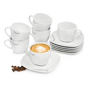 12-tlg. Kaffeeservice Bilgola Weiß - Porzellan - 46 x 14 x 23 cm