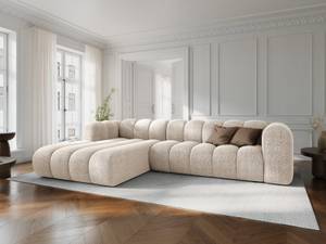 modulares Ecksofa LUPINE 4 Sitzplätze Hochglanz Beige