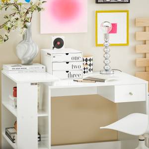 Schreibtisch FWT35-W Weiß - Holzwerkstoff - 101 x 76 x 60 cm