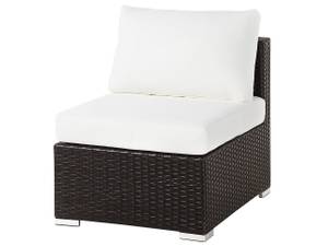 Lounge Set XXL 7-tlg Braun - Dunkelbraun - Weiß