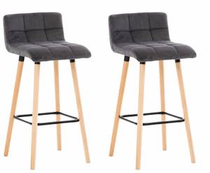 Tabouret de bar Lincoln Lot de 2 Gris