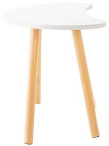 Table basse Asta Blanc - Bois manufacturé - 76 x 42 x 36 cm