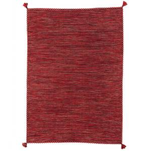 Natur Teppich Kelim Prico Rot - 70 x 140 cm