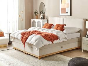 Boxspring Bett DYNASTY Beige - Creme - Eiche Hell - Breite: 200 cm