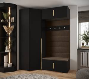 Garderobe Inova 1 Z21 Schwarz - Braun - Gold