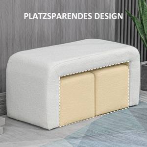 Hocker 838-432V00WT Weiß - Textil - 43 x 45 x 89 cm