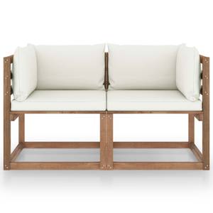 Palettensofa (2er Set) 3016480-17 Cremeweiß